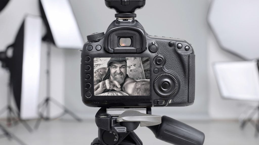 An image of Jason Usher loaded on the back of his camera's screen. Shot by Jason Usher